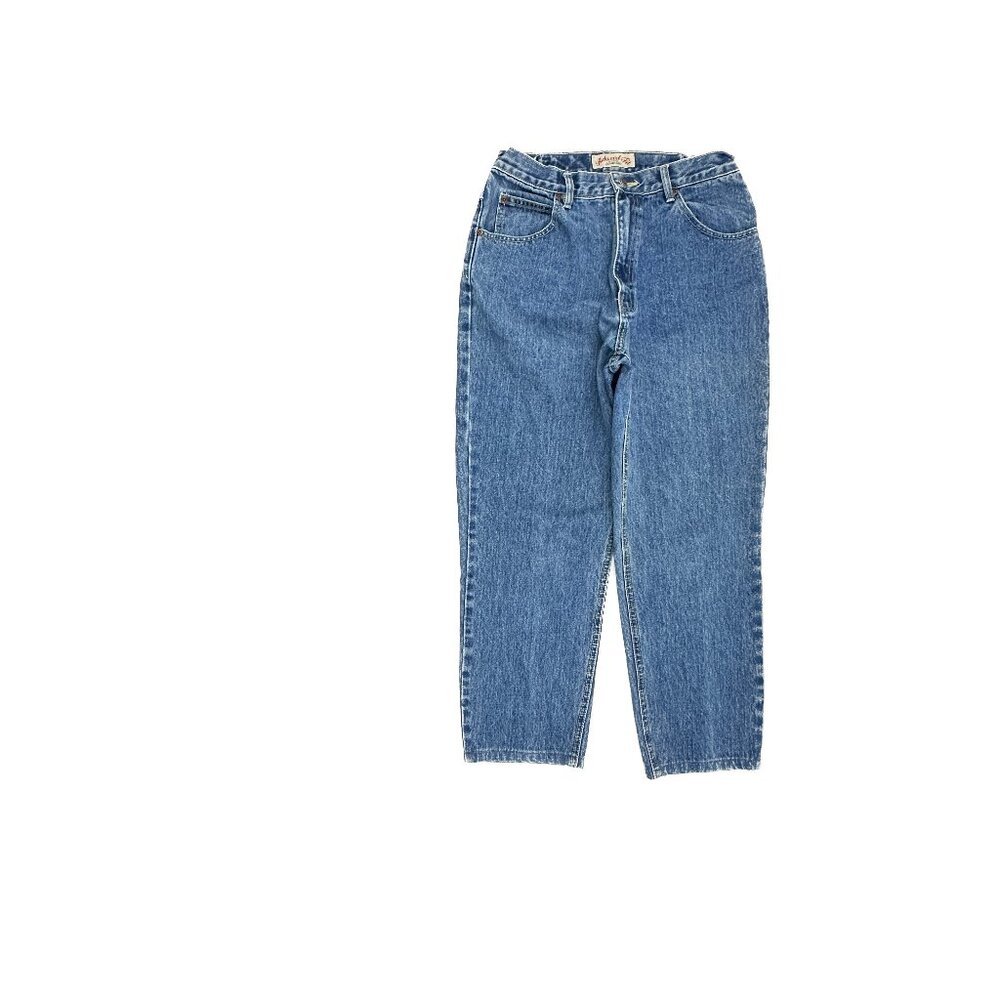 St. John's Bay Relaxed Fit Side Elastic Women's size 10P Dark Blue Denim Jeans